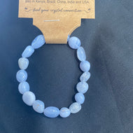 Blue Lace Agate 6-8mm Nugget Bracelet